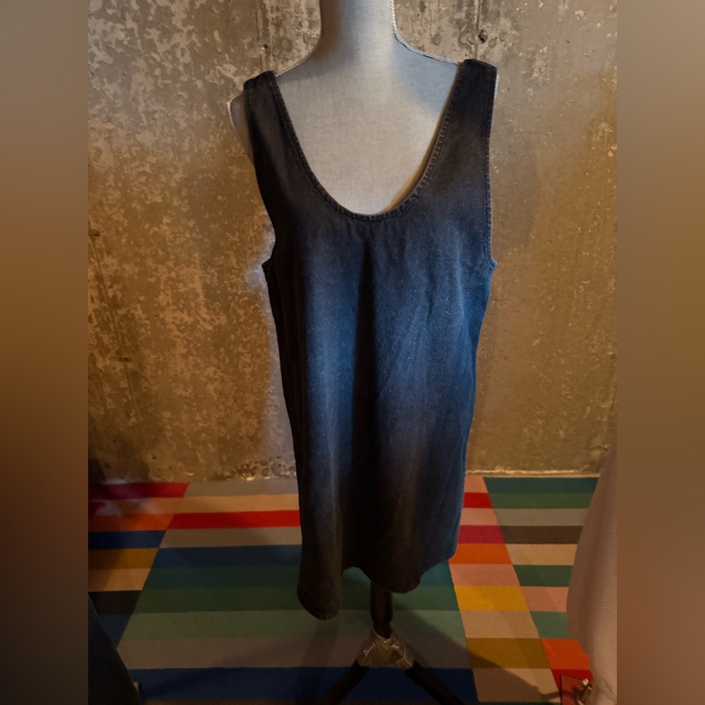 Elegant Deep Blue Denim Dress